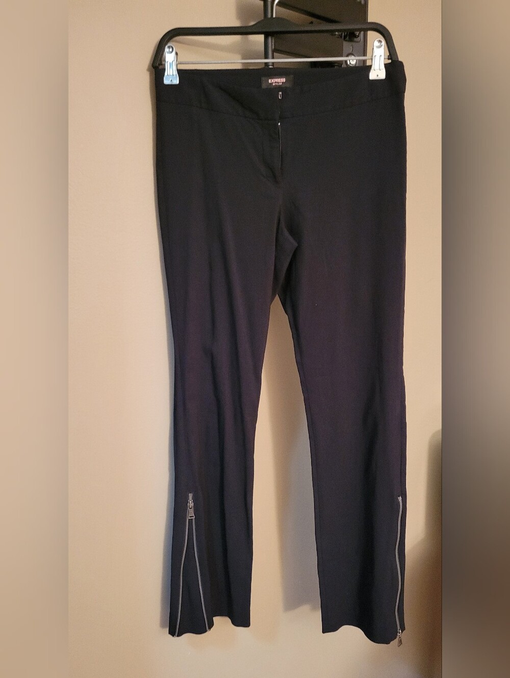 Express Black Pull-On Pants with Ankle Zippers